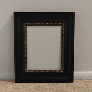 Really Nice Plastic Classic Deep Espresso Brown with Gold Streaks Picture Frame